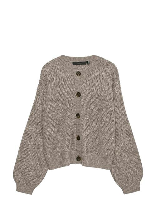 Vmlea Ls O-Neck Cardigan Noos Vero Moda Beige