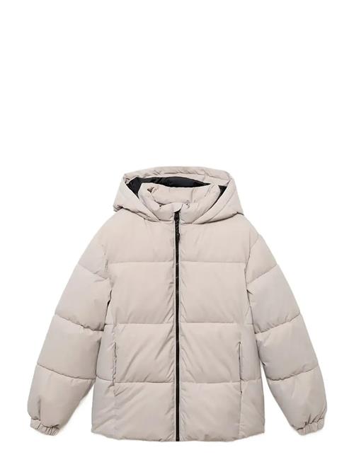 Hood Puffer Coat Mango Cream