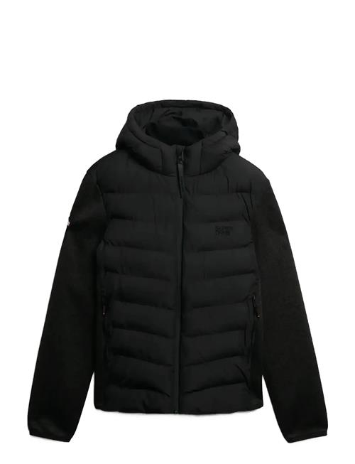 Hooded Storm Knit Hybrid Jkt Superdry Black