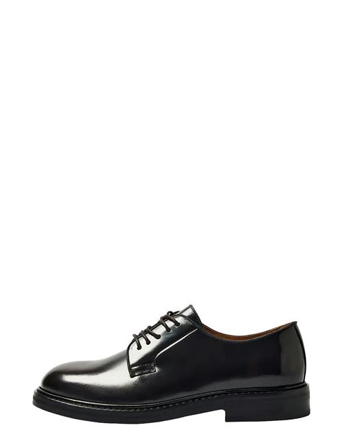 Slhcarter Leather Blucher Shoe Selected Black