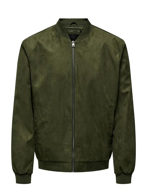 Onslucas Fake Suede Bomber Otw Noos ONLY & SONS Khaki