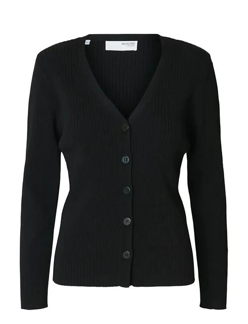 Slfcarly Ls Knit Cardigan Selected Black