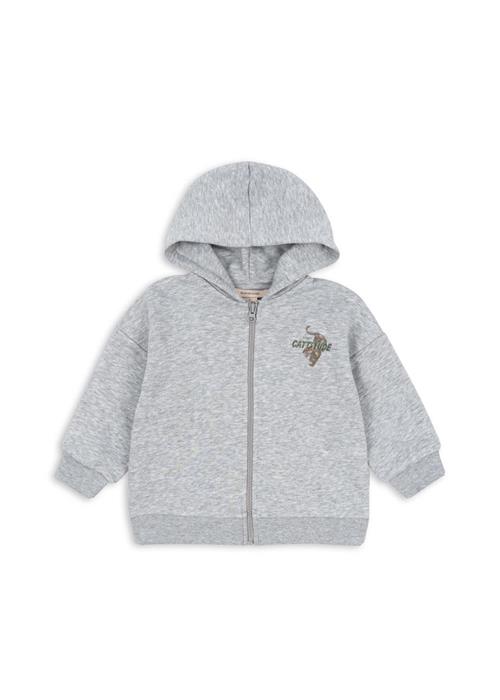 Konges Sløjd Lou Hættetrøje Med Lynlås Grey Melange  Grey Melange 2 Y  Grå  2 år  mand