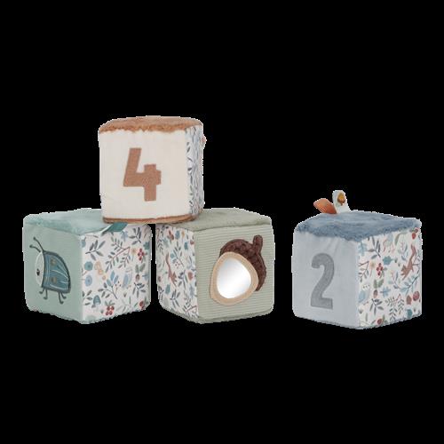 Little Dutch Forest Friends Aktivitetsterninger 4 Stk. Blue  Blue-One Size  Blå  One Size  unisex