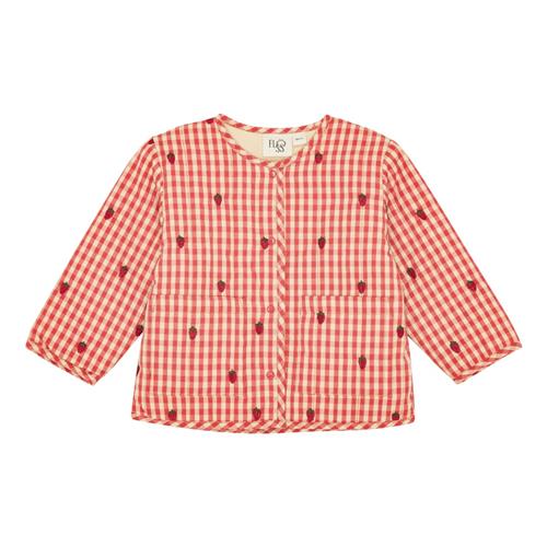 Flöss Molly Jakke Berry Gingham  Berry Gingham-98 cm  Rød  98 cm  kvinde