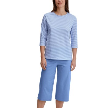 Calida Lovely Nights Capri Pyjama Lyseblå bomuld Large Dame