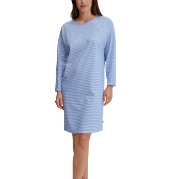 Calida Lovely Nights Long Sleeve Nightdress Lyseblå bomuld Small Dame