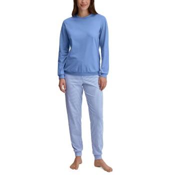 Calida Lovely Nights Pyjama With Cuff Lyseblå bomuld X-Small Dame