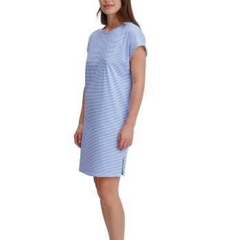 Calida Lovely Nights Short Sleeve Nightdress Lyseblå bomuld X-Large Dame