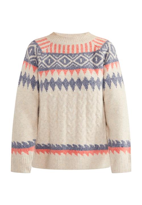 usha BLUE LABEL Pullover 'Lynnea'  beige / marin / rød