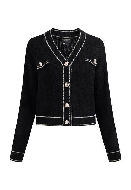 faina Cardigan 'Koosh'  sort / hvid