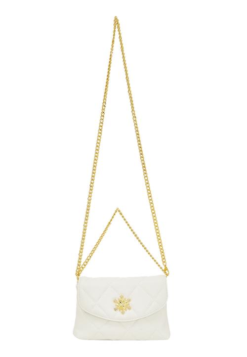 faina Skuldertaske  guld / hvid