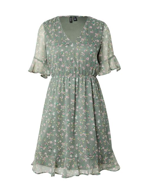 VERO MODA Sommerkjole 'VMSMILLA'  gul / grøn / mørkegrøn / lyserød