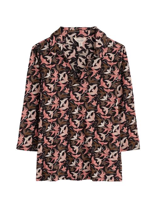 Seasalt Cornwall Bluse 'Wavecrest'  brun / lyserød / sort