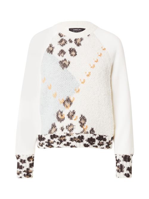 Marc Cain Pullover  ecru / beige-meleret / mørkebrun / lyseorange
