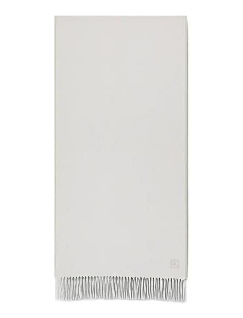 Emblem 2-T Fringe Mw Scarf Calvin Klein White