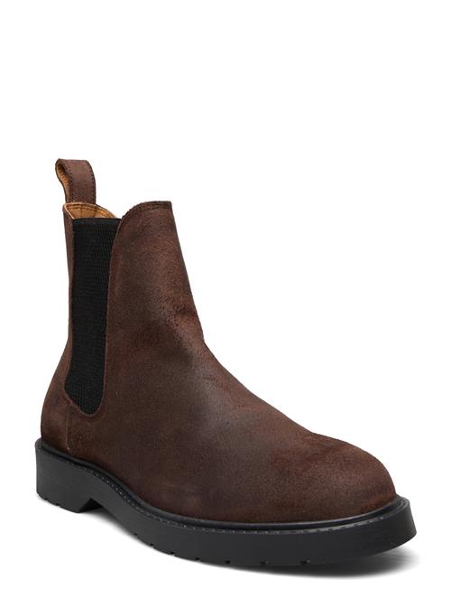 Slhtim Suede Chelsea Boot Selected Brown