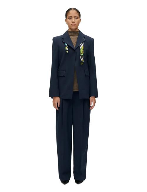 2435 Pinstripe Tailoring, Belted Ta STINE GOYA Navy