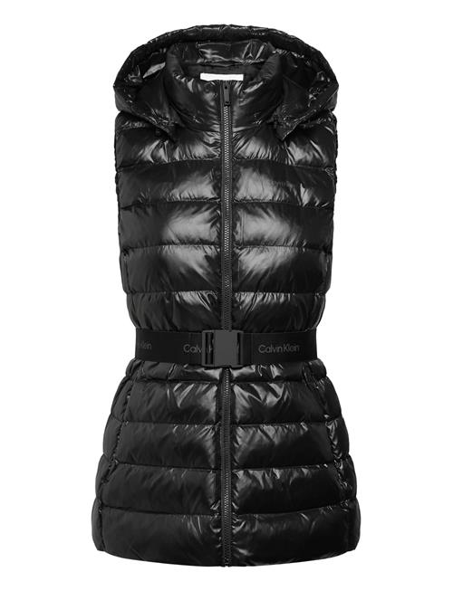 Belted Lightweight Puffer Vest Calvin Klein Black