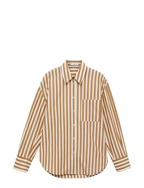 Over Striped Shirt Mango Beige