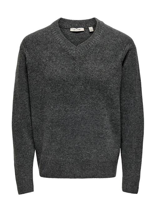 Onsmove Rlx Brushed V-Neck Knit ONLY & SONS Grey