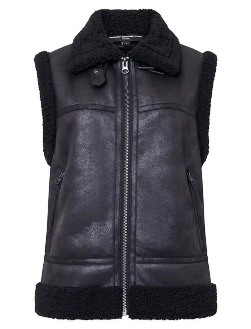 Camry Faux Suede S/Less Gilet French Connection Black