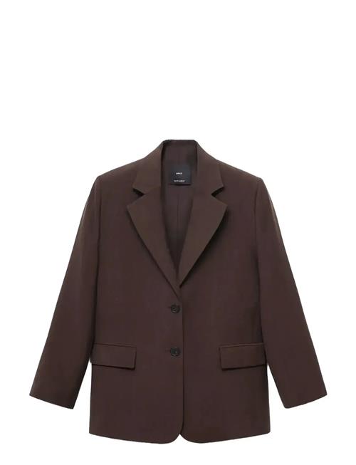 Lyocell Suit Jacket Mango Brown
