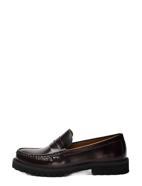 Slhhugo Leather Plain Penny Loafer Noos Selected Brown