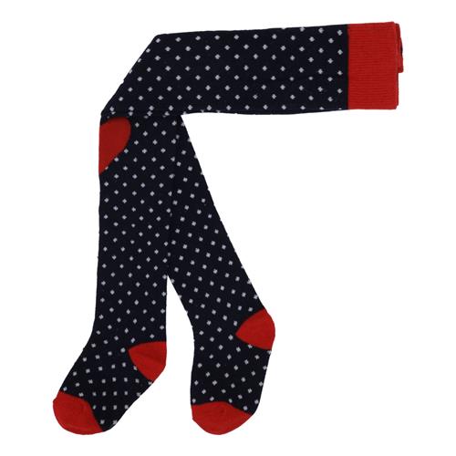 Flöss Vera Strømpe Navy Dot Heart  Navy Dot Heart-80/86 cm  Marineblå  80/86 cm  kvinde