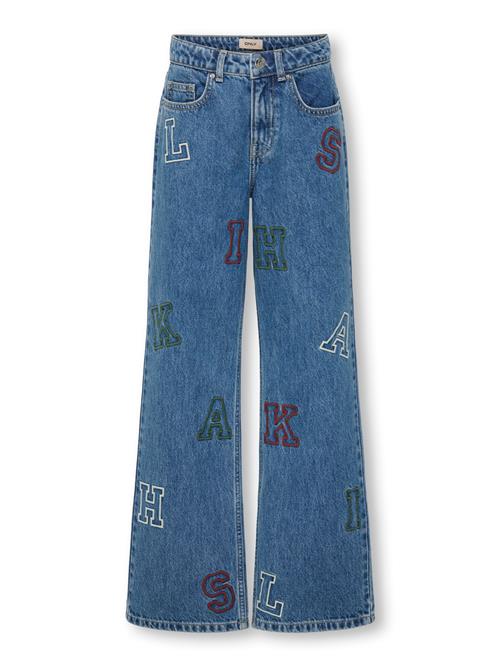 Se ONLY KIDS High Waist Wide Jeans College Medium Blue Denim hos SmartKidz