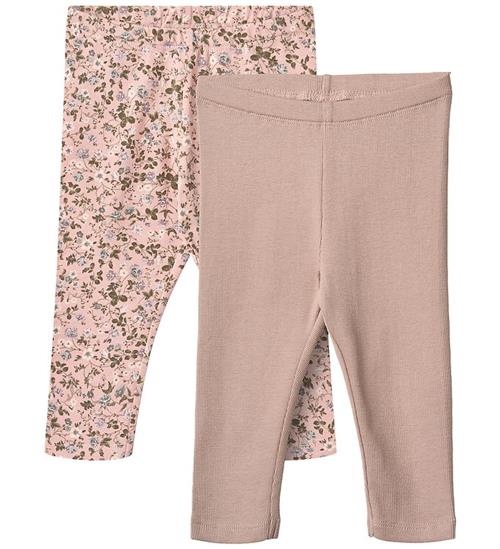 Wheat Leggings - 2-pak - Jules - Rose Powder Flowers