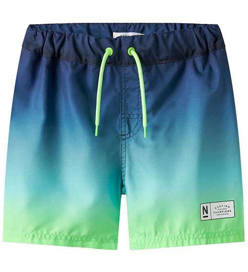 Name It Badeshorts - NkmPzocca - Pool Blue/Ombre