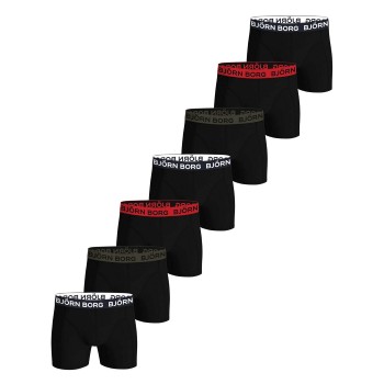 Björn Borg 7P Cotton Stretch Boxer Sort Mønster bomuld XX-Large Herre