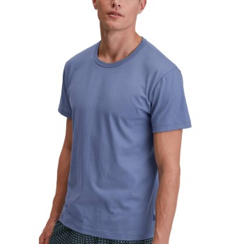 Calida Remix Basic Sleep T-shirt Blå bomuld Medium Herre