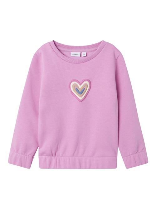 NAME IT Sweatshirt  mørkebeige / pastelblå / lyserød