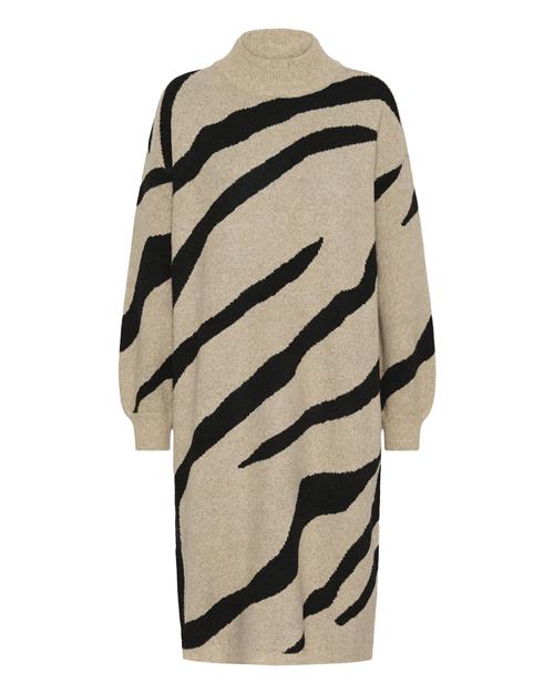 Kaffe Strikkjole 'Wilma'  beige / sort