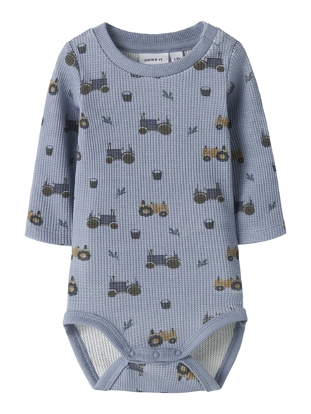 Se NAME IT Langærmet Body Lactor Dusty Blue hos SmartKidz
