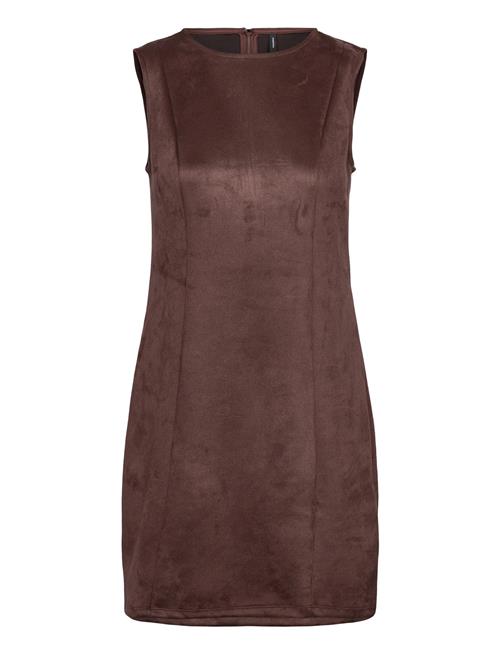 Vmbella Faux Suede Sl Short Dress Jrs Ex Vero Moda Brown