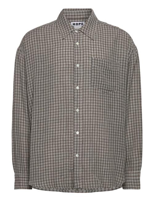Room Shirt Soft Grey Check-50 Hope Grey