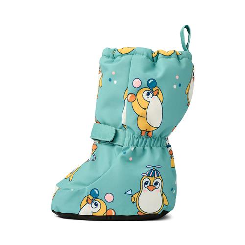 Småfolk Babystøvler Med Pingviner Jade  Jade-0-6 months  Grøn  0-6 måneder  unisex