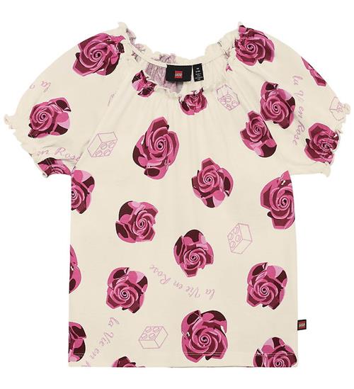 LEGOÂ® Wear T-shirt - LwtAja - Hvid m. Roser