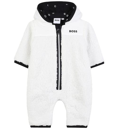 BOSS Heldragt - Teddyfleece - Offwhite m. Navy