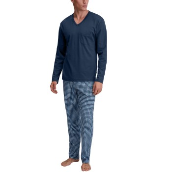 Calida Relax Streamline 5 Pyjama Blå Mønster bomuld Large Herre
