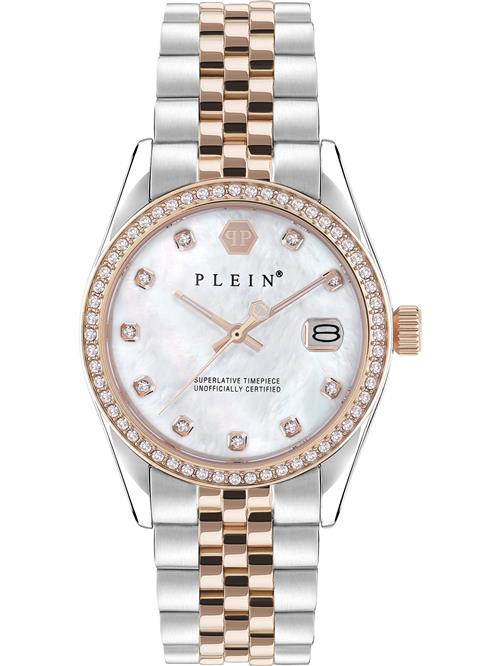 Philipp Plein Analogt ur  guld / sølv / perlehvid