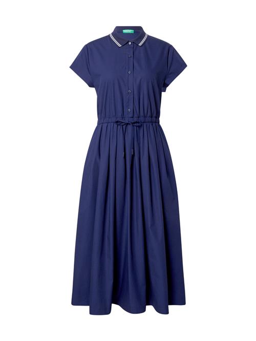 UNITED COLORS OF BENETTON Blusekjole  navy / hvid