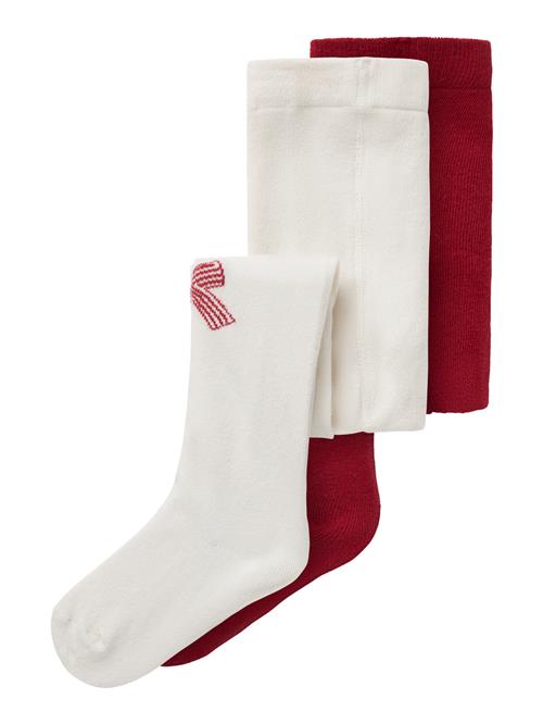 Se NAME IT 2-Pak Strømpebukser Vichristmas Jester Red Cloud Dancer hos SmartKidz
