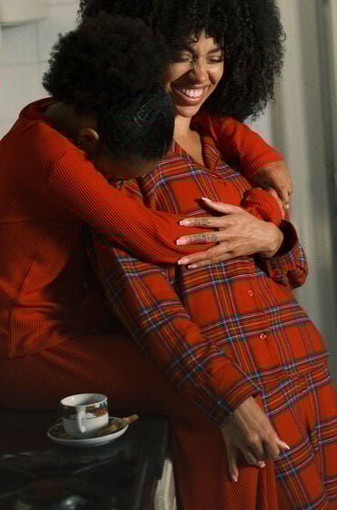 Hunkemöller Pyjamasbukser af flonel Rød