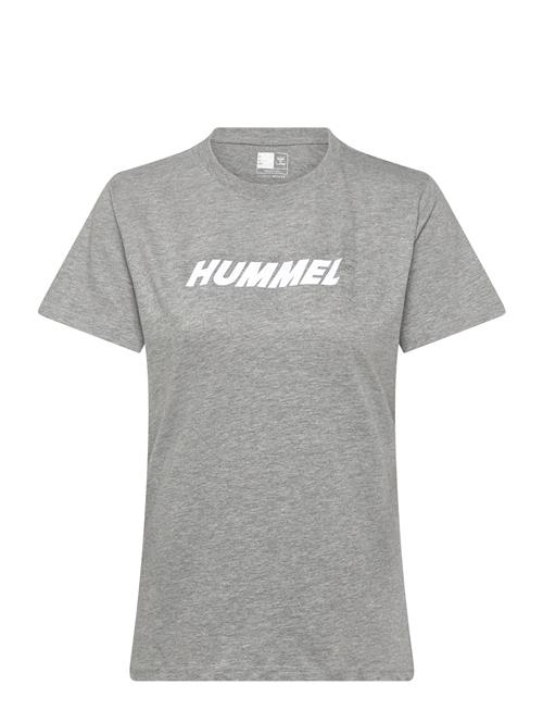 Hmlelemental Logo Cotton Tee Woman Hummel Grey