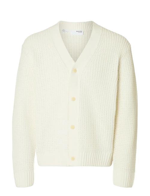 Slhdereck Ls Knit Struc Relaxed Cardigan Selected Cream