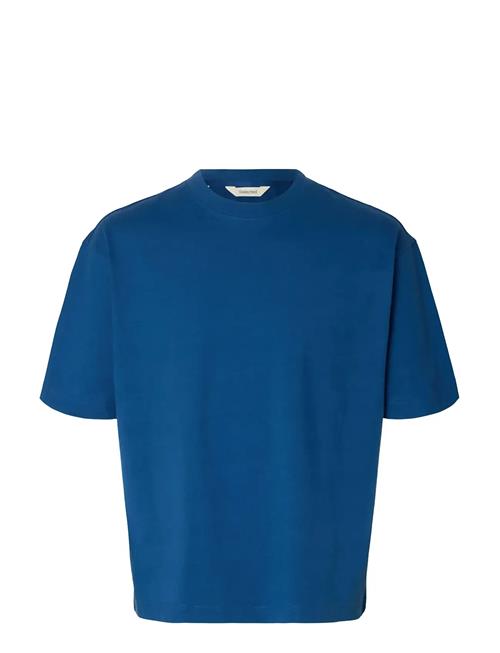 Slhrelaxnorman Ss O-Neck Tee Selected Blue